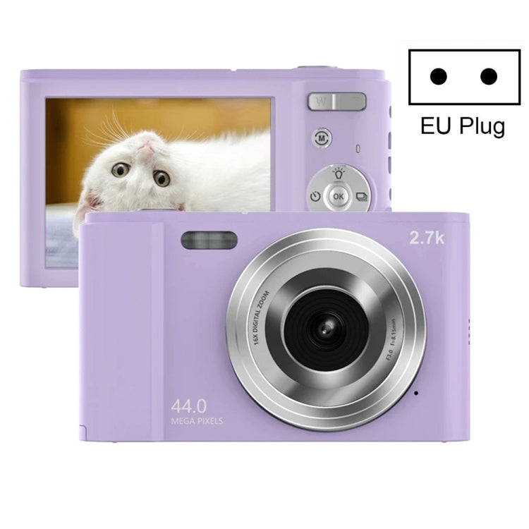 DC302 2.88 inch 44MP 16X Zoom 2.7K Full HD Digital Camera Children Card Camera, EU Plug (Purple) - Children Cameras by PMC Jewellery | Online Shopping South Africa | PMC Jewellery | Buy Now Pay Later Mobicred