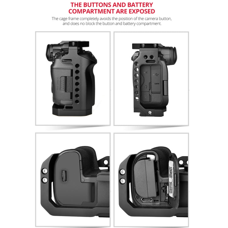 YELANGU C22-A YLG0334B-A Video Camera Cage Stabilizer for Canon EOS R5/R6/R(Black) - free shipping - PMC TechLife - Order now!