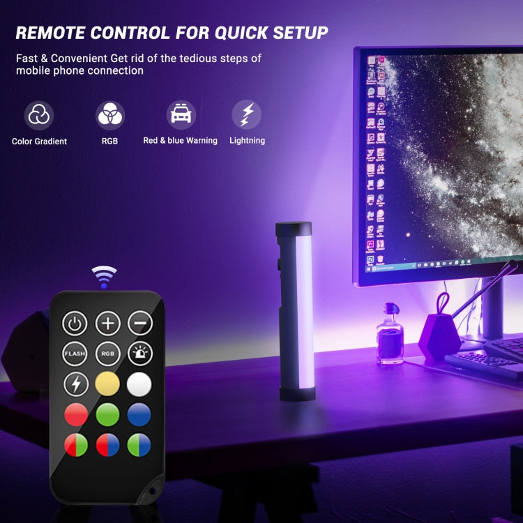 LUXCeO P100 RGB Photo Video Light Stick Handheld Fill Light with Remote Control & Grid Softbox - free shipping - PMC TechLife - Order now!