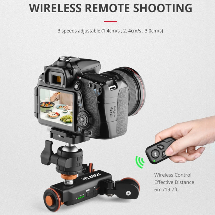 YELANGU L4X Camera Wheel Dolly + PC141 Phone Clamp with Remote, Load: 3kg - free shipping - PMC TechLife - Order now!