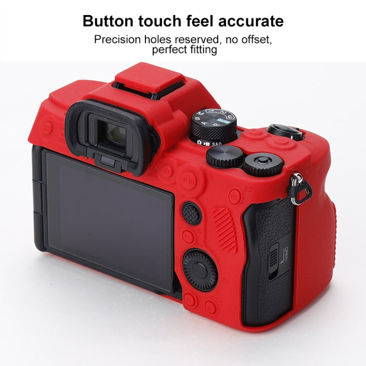 Soft Silicone Protective Case for Sony A7 IV (Red) - Protective Case by PMC TechLife | Online Shopping South Africa | PMC TechLife | Buy Now Pay Later Mobicred