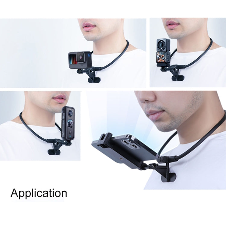 Hands Free Lazy Wearable Neck Phone Camera Holder, Extended Version(Black) - Holder by PMC Jewellery | Online Shopping South Africa | PMC Jewellery | Buy Now Pay Later Mobicred