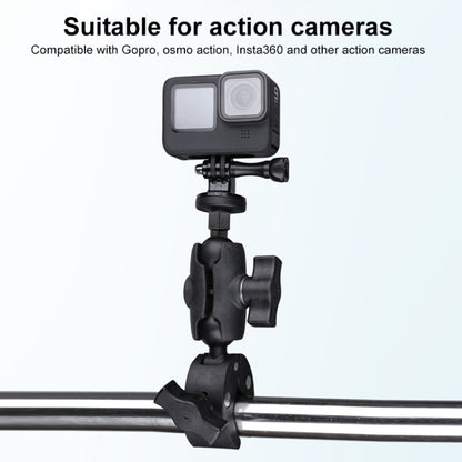 360 Rotation Adjustable Action Camera Bike Motorcycle Handlebar Holder(Black) - Bicycle Handlebar Mount by PMC Jewellery | Online Shopping South Africa | PMC Jewellery | Buy Now Pay Later Mobicred