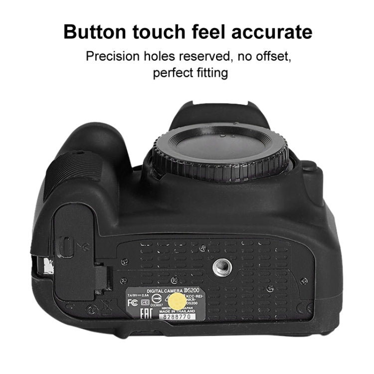 Soft Silicone Protective Case for Nikon D5200 (Black) - Protective Case by PMC TechLife | Online Shopping South Africa | PMC TechLife | Buy Now Pay Later Mobicred
