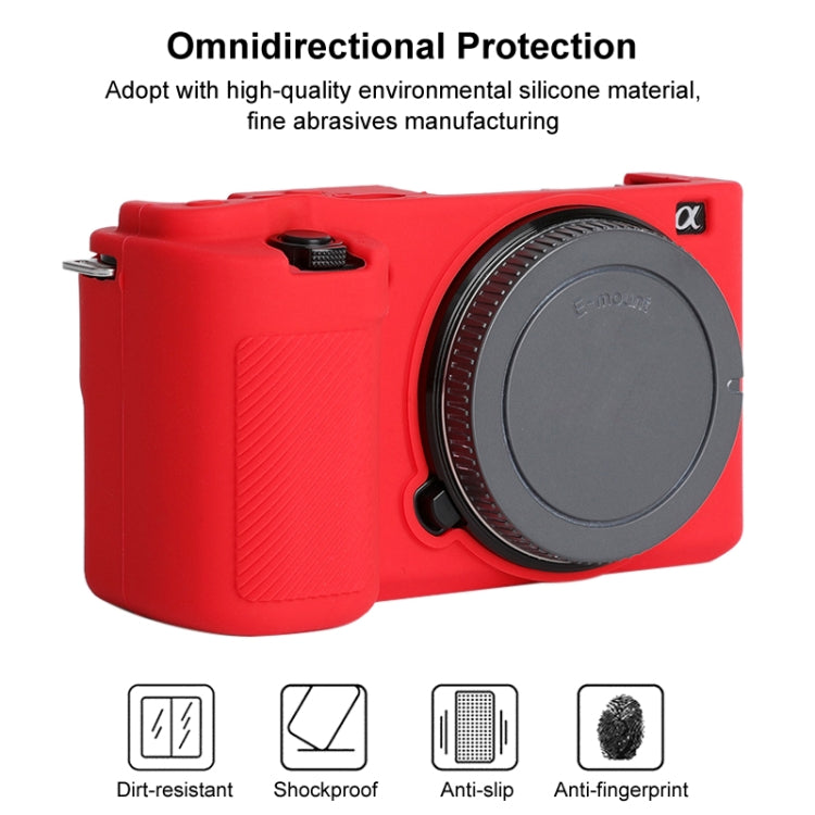 For Sony ZV-E10 Soft Silicone Protective Case (Red) - Protective Case by PMC TechLife | Online Shopping South Africa | PMC TechLife