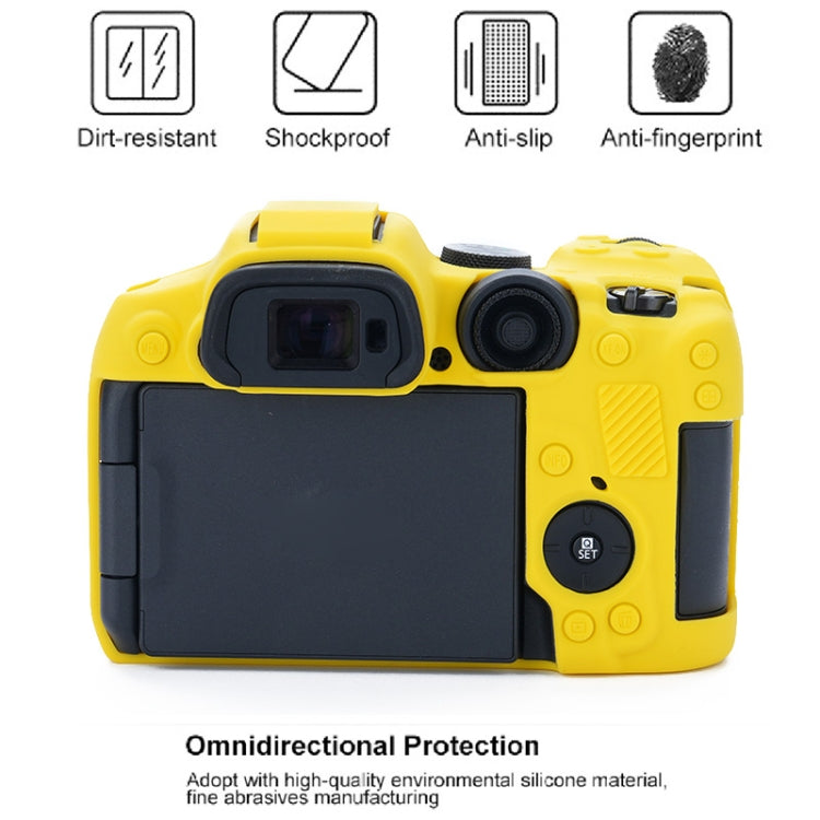For Canon EOS R7 Soft Silicone Protective Case (Yellow) - Protective Case by PMC TechLife | Online Shopping South Africa | PMC TechLife | Buy Now Pay Later Mobicred
