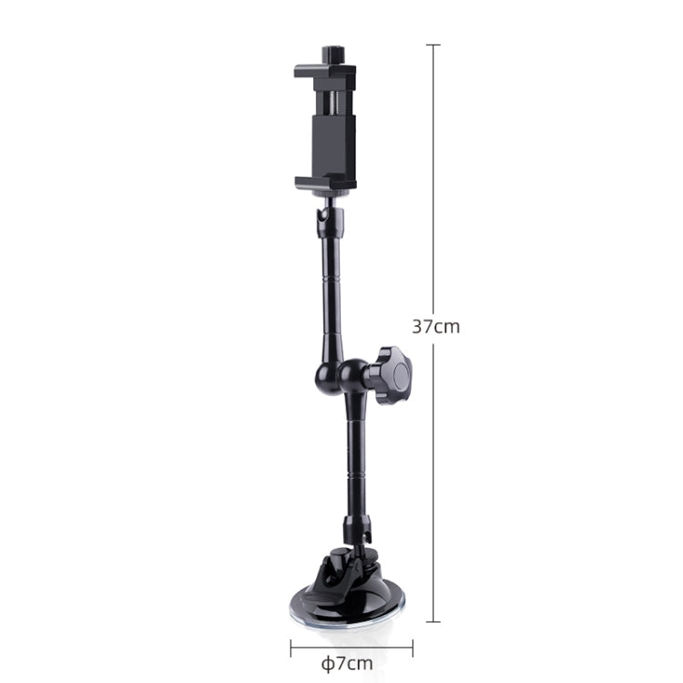 37cm Single Suction Cup Articulating Friction Magic Arm Phone Clamp Mount(Black) - Holder by PMC Jewellery | Online Shopping South Africa | PMC Jewellery | Buy Now Pay Later Mobicred