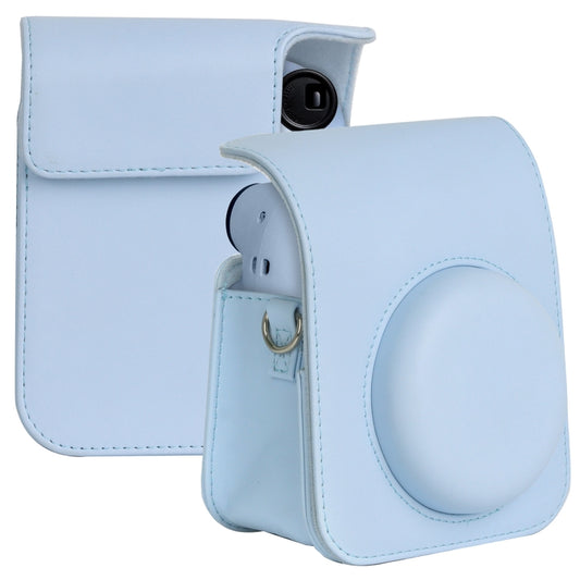 For FUJIFILM instax mini 12 Full Body Leather Case Camera Bag with Strap (Blue) - Leather Bag by PMC Jewellery | Online Shopping South Africa | PMC Jewellery | Buy Now Pay Later Mobicred