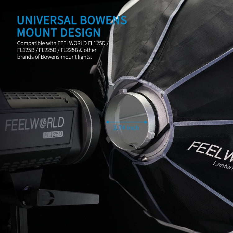FEELWORLD FSL65 65cm Lantern Softbox Quick Release Diffuser with Bowens Mount - free shipping - PMC TechLife - Order now!