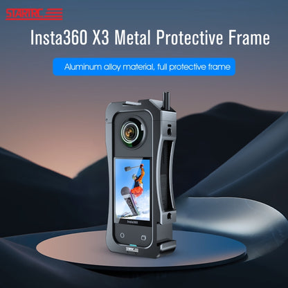 For Insta360 X3 STARTRC Metal Protective Cage Rig Housing Frame(Black) - Mount & Holder by STARTRC | Online Shopping South Africa | PMC Jewellery | Buy Now Pay Later Mobicred