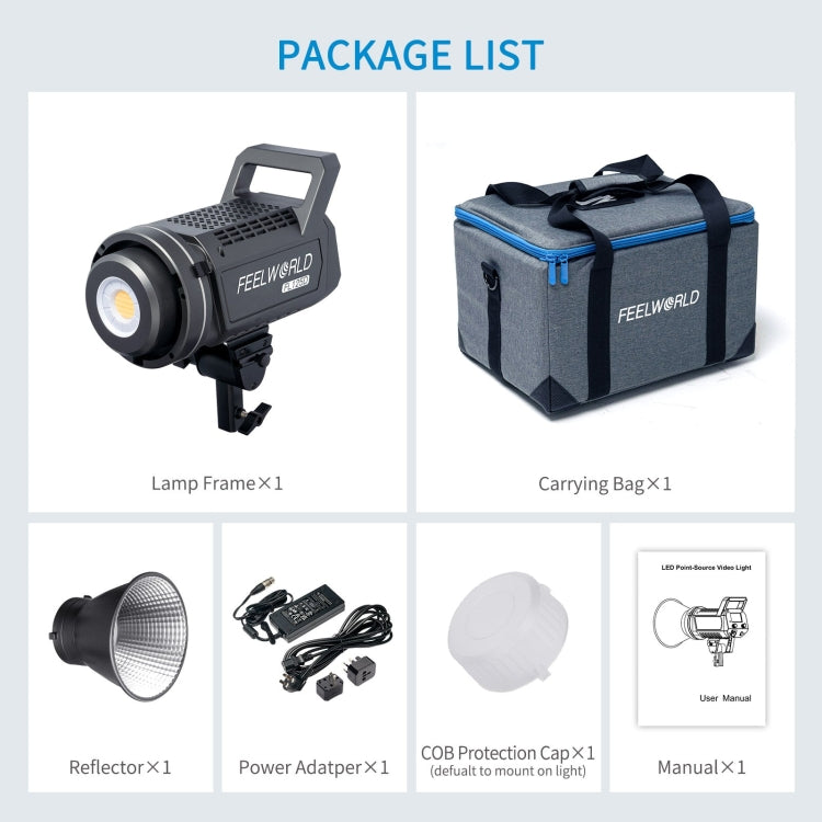 FEELWORLD FL125D 125W Daylight Point Source Video Light, Bluetooth APP Control(UK Plug) - free shipping - PMC TechLife - Order now!