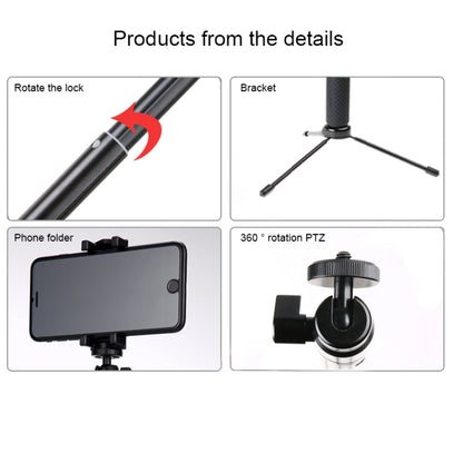 30-93cm Grip Foldable Tripod Holder Multi-functional Selfie Stick Monopod for GoPro Hero12 Black / Hero11 /10 /9 /8 /7 /6 /5, Insta360 Ace / Ace Pro, DJI Osmo Action 4 and Other Action Cameras, Phones - Extendable Pole by PMC Jewellery | Online Shopping South Africa | PMC Jewellery | Buy Now Pay Later Mobicred