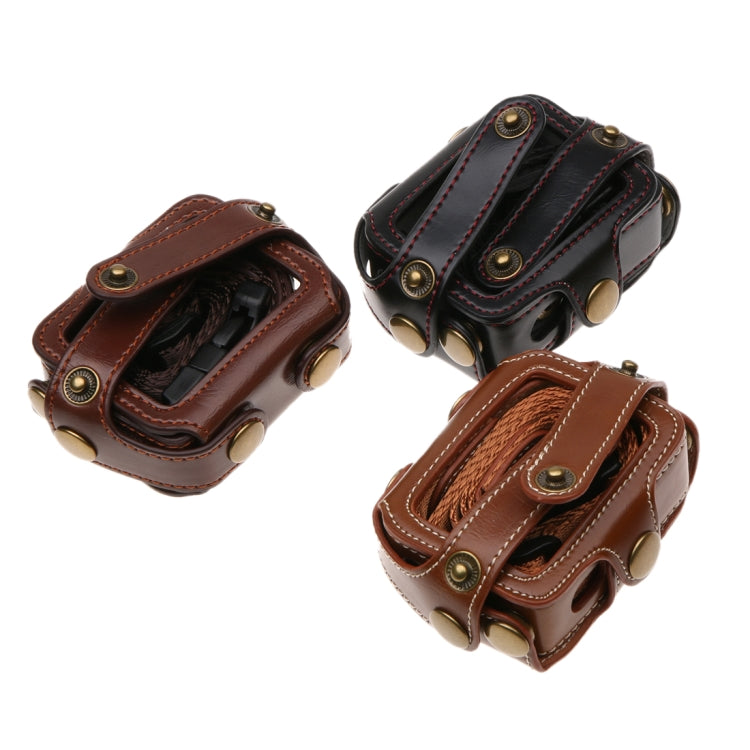 For GoPro HERO7 Black /6 /5  PU Leather Housing Case with Neck Strap & Buttons(Coffee) - Leather Cases by PMC Jewellery | Online Shopping South Africa | PMC Jewellery | Buy Now Pay Later Mobicred