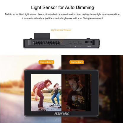 FEELWORLD SH7 7-inch Ultra Bright 2200nit On-camera Monitor SDI HDMI Cross Conversion (Black) - On-camera Monitors by FEELWORLD | Online Shopping South Africa | PMC Jewellery | Buy Now Pay Later Mobicred