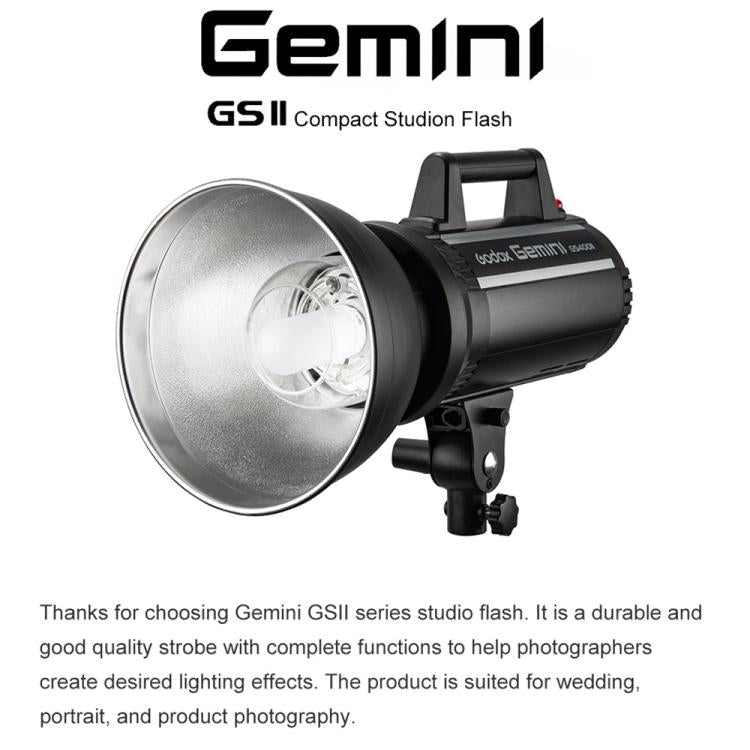 Godox Gemini GS300II Studio Flash Light 300Ws Bowens Mount Strobe Flash (US Plug) - free shipping - PMC TechLife - Order now!