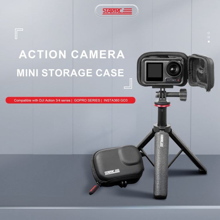 STARTRC Camera PU Carry Case For Insta360 GO3 / DJI Action 3 / 4 / 5 Pro (Black) - free shipping - PMC TechLife - Order now!