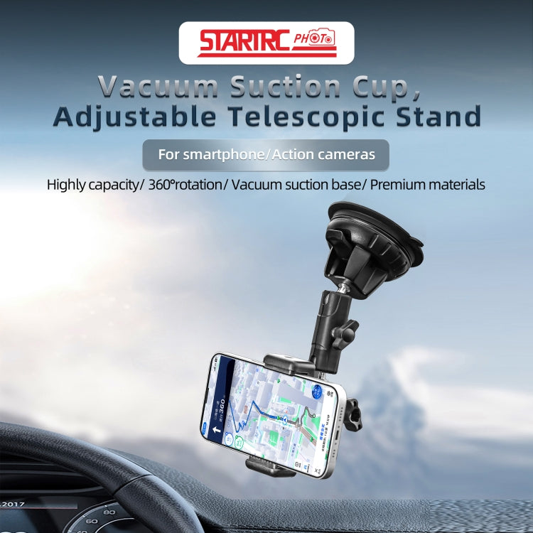 STARTRC Suction Cup Holder Bracket with Phone Clamp (Black) - free shipping - PMC TechLife - Order now!