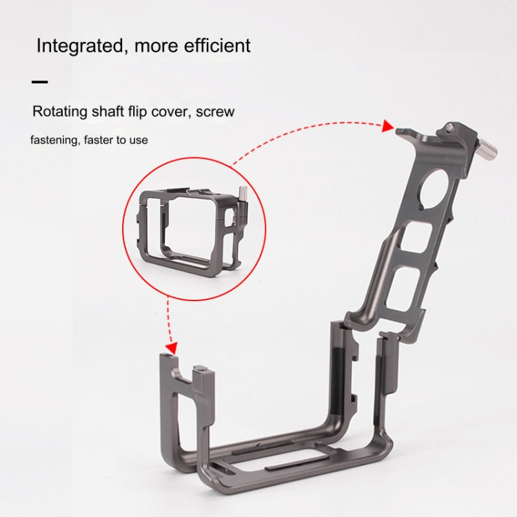 For Insta360 Ace Pro / Ace Aluminum Alloy Metal Rabbit Cage Frame (Grey) - Mount & Holder by PMC Jewellery | Online Shopping South Africa | PMC Jewellery | Buy Now Pay Later Mobicred