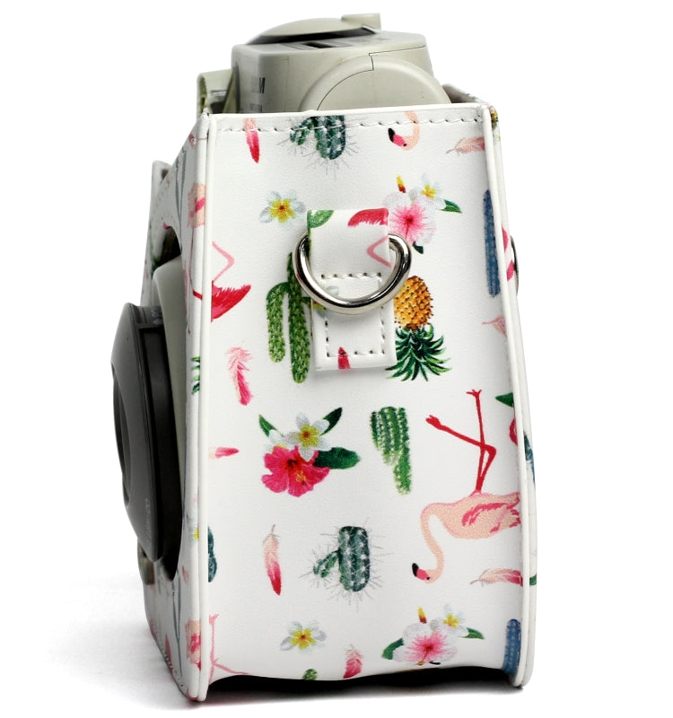 Flamingo Cactus Pattern PU Leather Protective Camera Case Bag For FUJIFILM Instax Mini 7S / 7C Camera - free shipping - PMC TechLife - Order now!