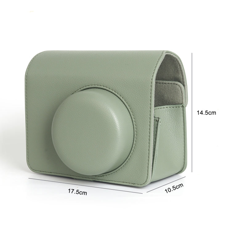 For FUJIFILM Instax WIDE 400 Full Body Leather Case Bag with Strap (Green) - Leather Bag by PMC TechLife | Online Shopping South Africa | PMC TechLife | Buy Now Pay Later Mobicred