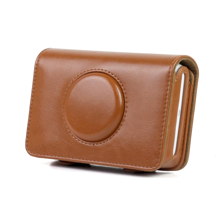 Solid Color PU Leather Case for Polaroid Snap Touch Camera (Brown) - free shipping - PMC TechLife - Order now!