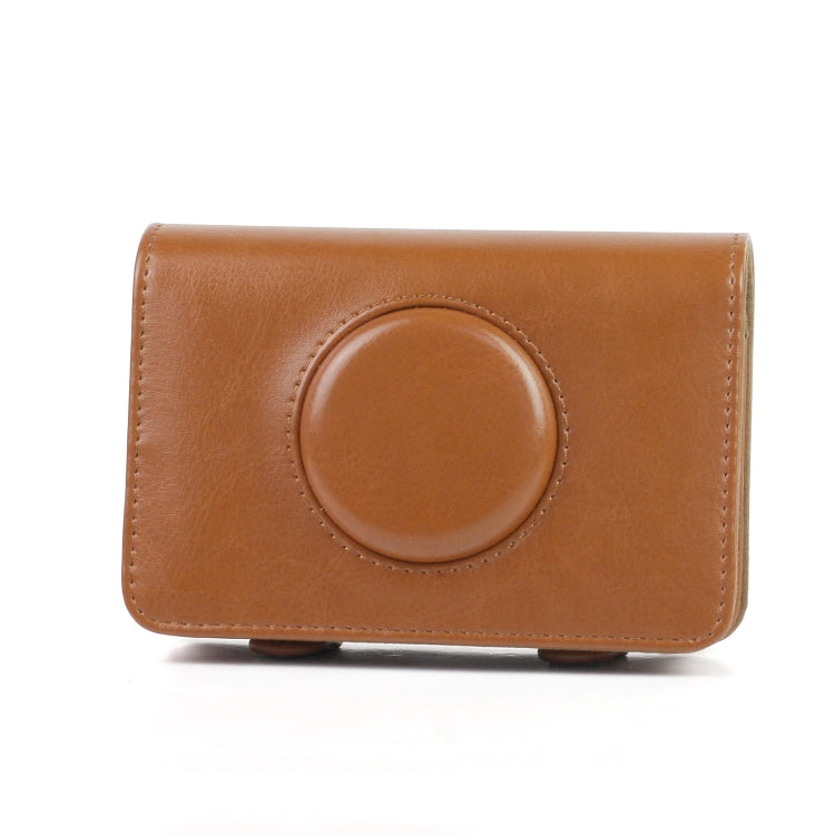 Solid Color PU Leather Case for Polaroid Snap Touch Camera (Brown) - free shipping - PMC TechLife - Order now!