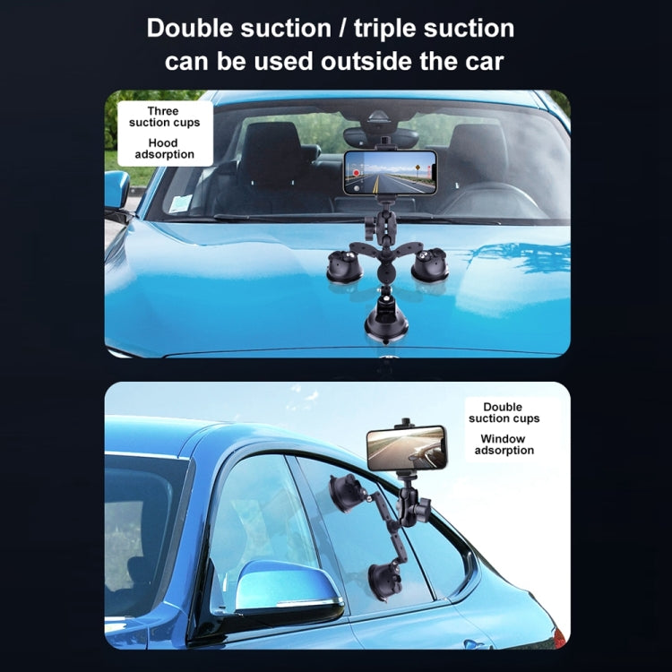 Single Suction Cup Articulating Friction Magic Arm Phone Clamp Mount (Black) - Holder by PMC TechLife | Online Shopping South Africa | PMC TechLife | Buy Now Pay Later Mobicred