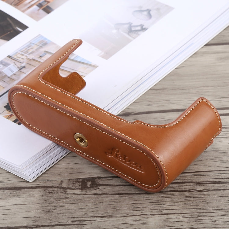 1/4 inch Thread PU Leather Camera Half Case Base for Leica M9 (Brown) - free shipping - PMC TechLife - Order now!