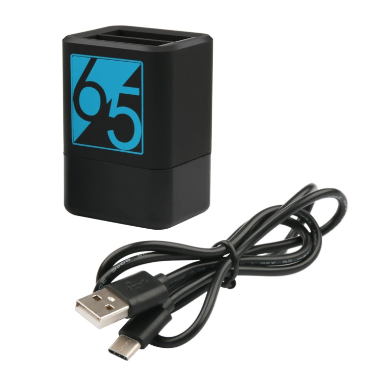 Dual Batteries Charger with USB-C / Type-C Cable for GoPro HERO6 /5 - Charger by PMC TechLife | Online Shopping South Africa | PMC TechLife | Buy Now Pay Later Mobicred