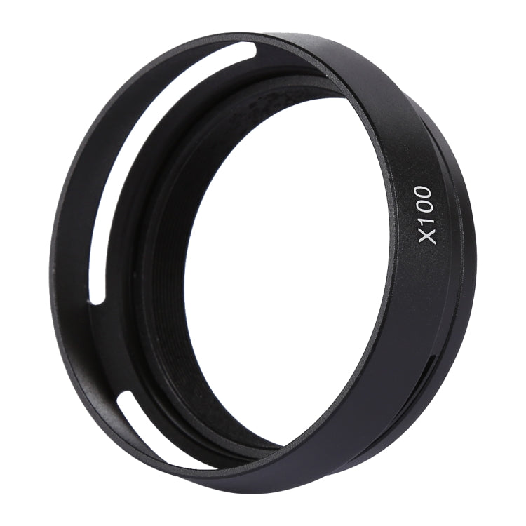 49mm Metal Vented Lens Hood for Fujifilm X100(Black) - Lens Hood by PMC TechLife | Online Shopping South Africa | PMC TechLife | Buy Now Pay Later Mobicred