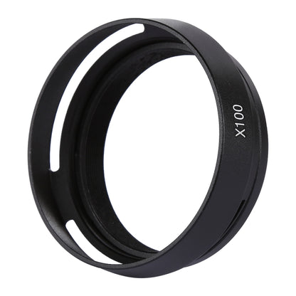 49mm Metal Vented Lens Hood for Fujifilm X100(Black) - Lens Hood by PMC Jewellery | Online Shopping South Africa | PMC Jewellery