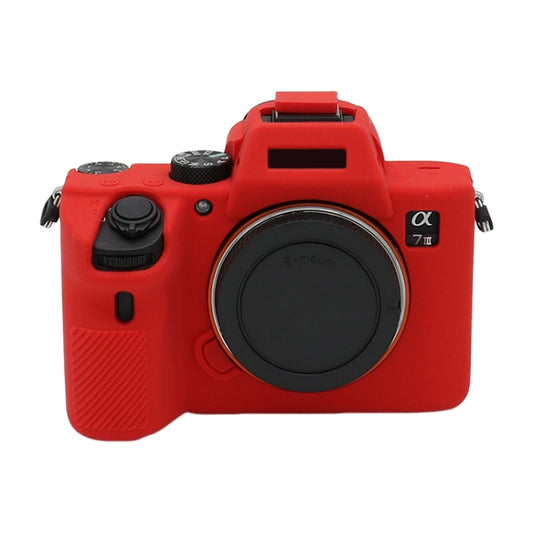 For Sony A7 III / ILCE-7M3 / A7R III Soft Silicone Protective Case(Red) - Protective Case by PMC Jewellery | Online Shopping South Africa | PMC Jewellery | Buy Now Pay Later Mobicred