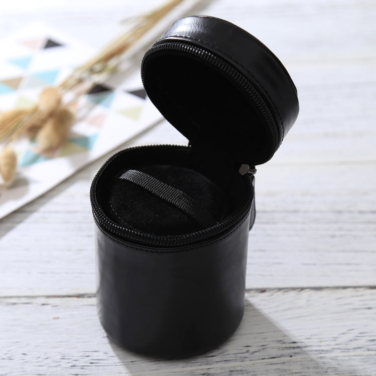 Small Lens Case Zippered PU Leather Pouch Box for DSLR Camera Lens, Size: 11x8x8cm(Black) - free shipping - PMC TechLife - Order now!