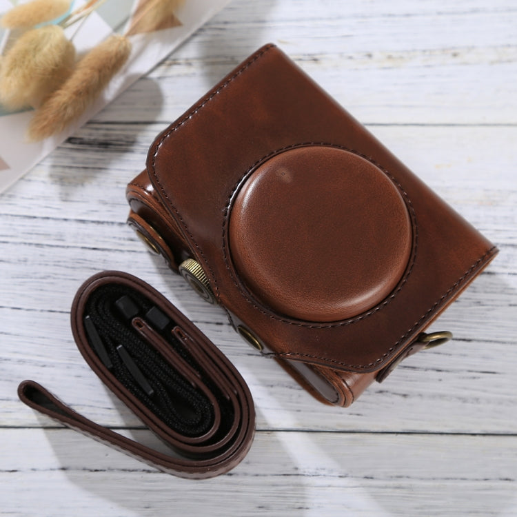Full Body Camera PU Leather Case Bag with Strap for Canon PowerShot SX730 HS / SX720 HS (Coffee) - free shipping - PMC TechLife - Order now!