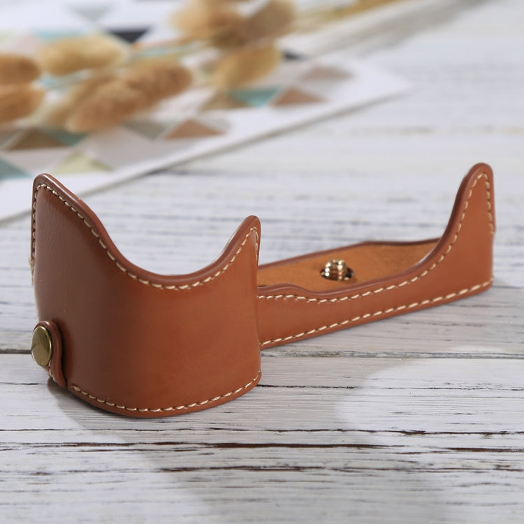 1/4 inch Thread PU Leather Camera Half Case Base for Sony ILCE-6000 / A6000(Brown) - free shipping - PMC TechLife - Order now!