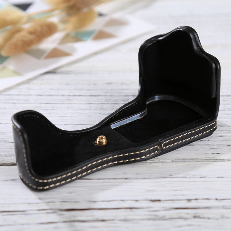 1/4 inch Thread PU Leather Camera Half Case Base for Canon EOS M3(Black) - free shipping - PMC TechLife - Order now!