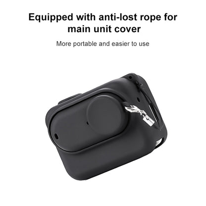 For Insta360 GO 3 Camera Body Charging Case Silicone Case with Lens Cap & Strap (Black) - Case & Bags by PMC Jewellery | Online Shopping South Africa | PMC Jewellery | Buy Now Pay Later Mobicred