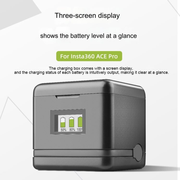 For Insta360 Ace Pro / Ace Tri-Battery Charging Box Case (Black) - free shipping - PMC TechLife - Order now!