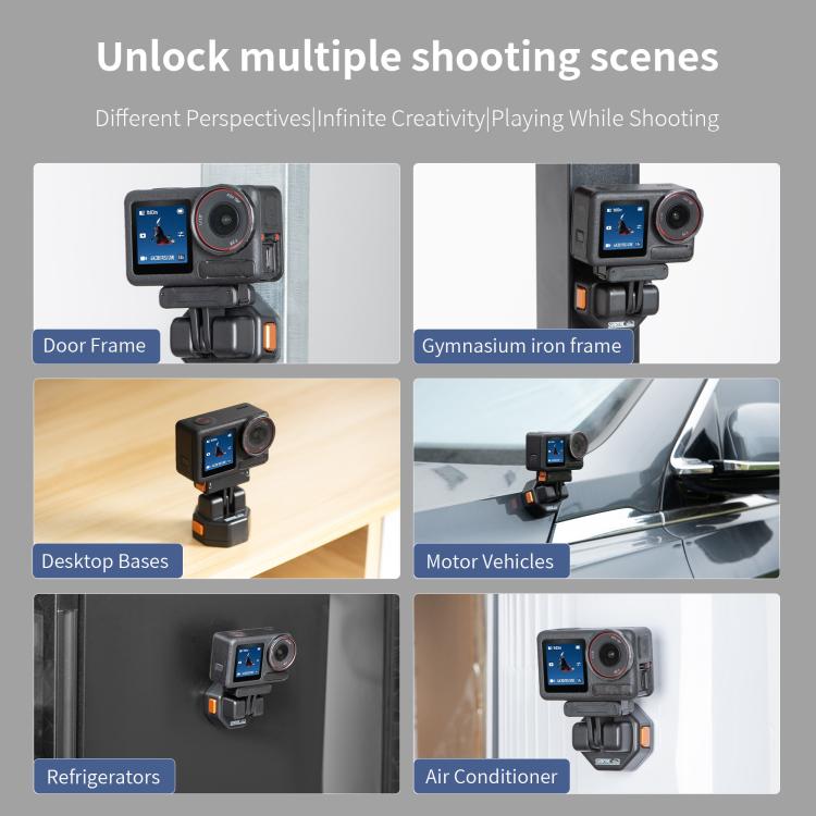 STARTRC VCR Snap-Mag Quick Release Base Mount Adapter For GoPro (Black) - free shipping - PMC TechLife - Order now!