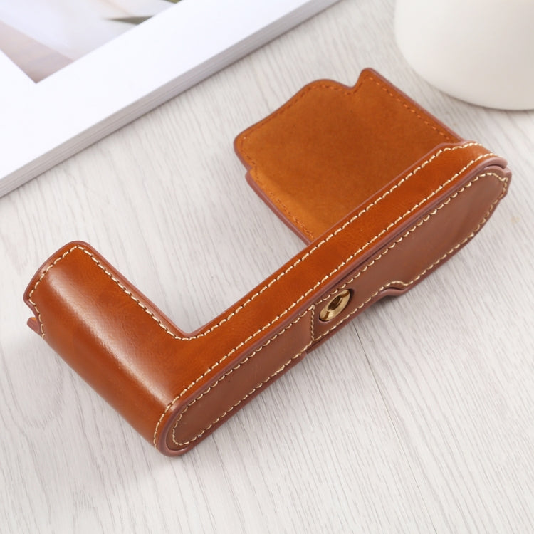 1/4 inch Thread PU Leather Camera Half Case Base for Leica TL (Typ 701) (Brown) - free shipping - PMC TechLife - Order now!