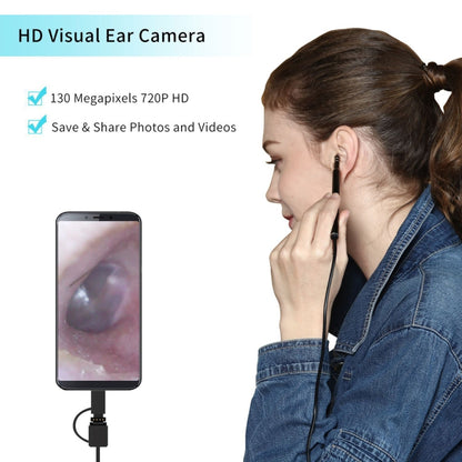 iw99B 1.3MP WiFi HD Visual Eardrop Endoscope Borescope with 6 LEDs, IP67 Waterproof, Lens Diameter: 5.5mm, Length: 2m -  by PMC Jewellery | Online Shopping South Africa | PMC Jewellery | Buy Now Pay Later Mobicred