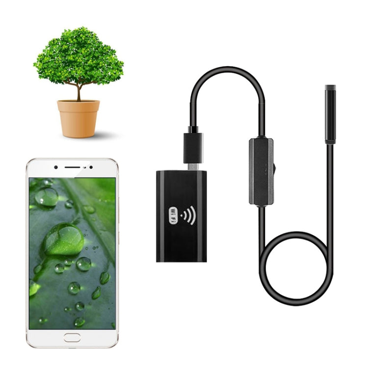 F99 HD Mobile Phone Endoscope, 8mm Waterproof Pipe Endoscope, Wifi Version, Flexible Cord, Length: 1m (Black) -  by PMC Jewellery | Online Shopping South Africa | PMC Jewellery