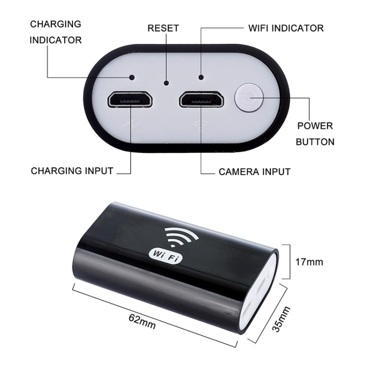 F99 HD Mobile Phone Endoscope, 8mm Waterproof Pipe Endoscope, Wifi Version, Hardwire, Length: 1.5m (Black) -  by PMC Jewellery | Online Shopping South Africa | PMC Jewellery | Buy Now Pay Later Mobicred