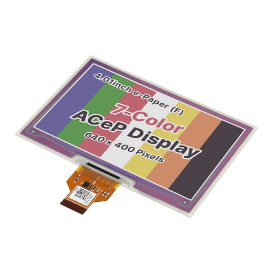 Waveshare 4.01 inch  ACeP 640x400 Pixel 7-Color E-Paper E-Ink Raw Display, without PCB - Modules Expansions Accessories by WAVESHARE | Online Shopping South Africa | PMC Jewellery | Buy Now Pay Later Mobicred