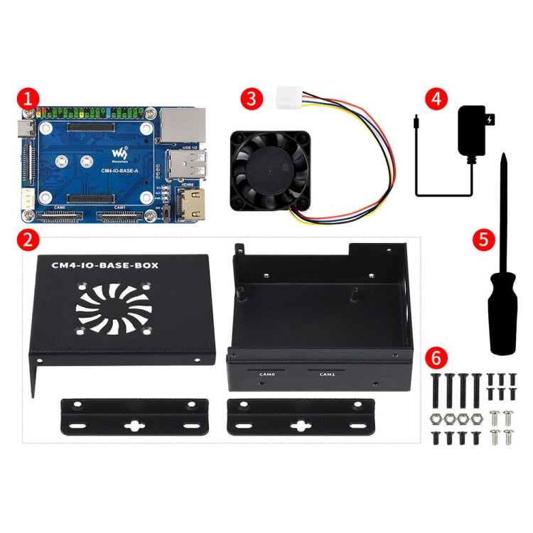 Waveshare Mini IO Board Lite Ver Mini-Computer Base Box with Metal Case & Cooling Fan for Raspberry Pi CM4(US Plug) - free shipping - PMC Jewellery - Order now!