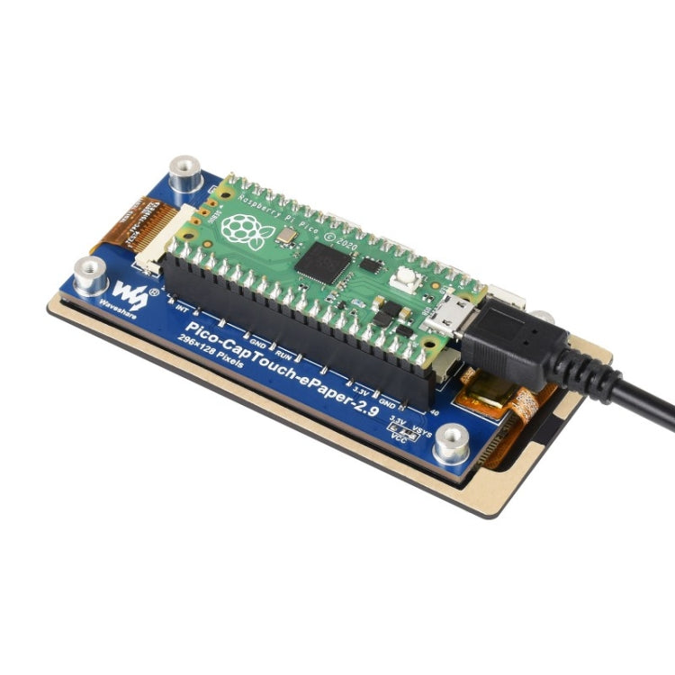 Waveshare 2.9 inch 296 x 128 Pixel Touch Black / White e-Paper Module for Raspberry Pi Pico, SPI Interface - Modules Expansions Accessories by WAVESHARE | Online Shopping South Africa | PMC Jewellery | Buy Now Pay Later Mobicred