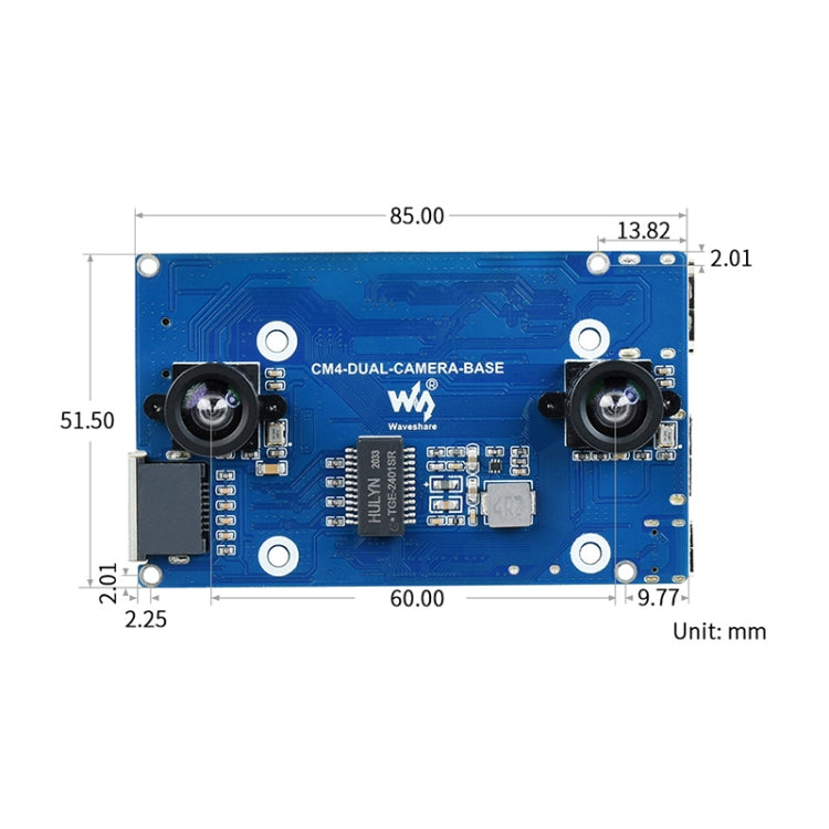 Waveshare Binocular Camera Base Board with Interface Expander for Raspberry Pi Compute Module 4 - free shipping - PMC TechLife - Order now!