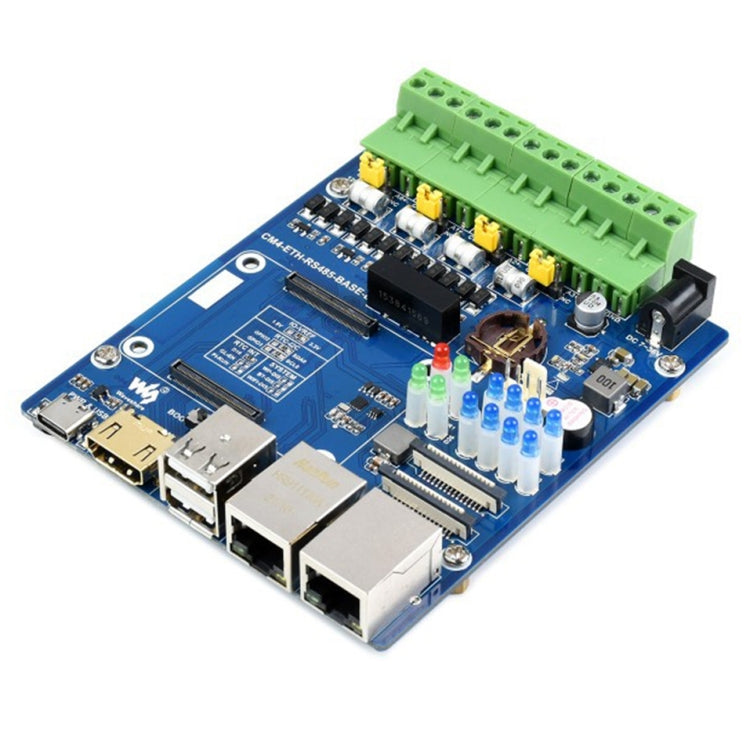 Waveshare Dual ETH Quad RS485 Base Board B for Raspberry Pi CM4, Gigabit Ethernet - LCD & LED Display Module by WAVESHARE | Online Shopping South Africa | PMC Jewellery | Buy Now Pay Later Mobicred