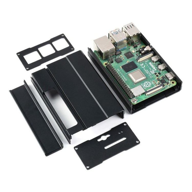 Waveshare Aluminum Chamfered Design Case for Raspberry Pi 4B - Other Accessories by WAVESHARE | Online Shopping South Africa | PMC TechLife | Buy Now Pay Later Mobicred