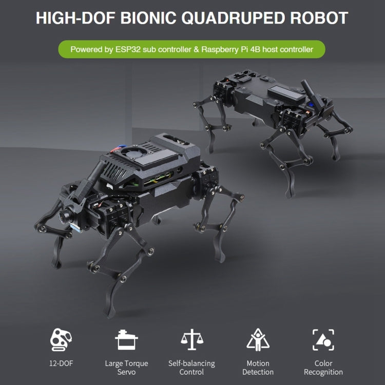 Waveshare WAVEGO 12-DOF Bionic Dog-Like Robot, Basic Version(US Plug) - free shipping - PMC Jewellery - Order now!